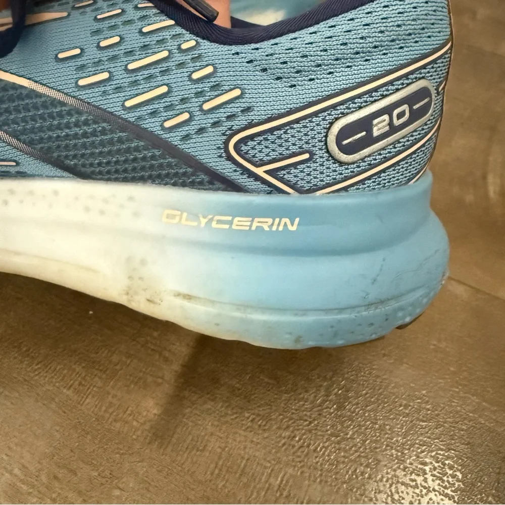 Brooks Glycerin 20 Shoes Running Women‎ 9.5 Blue Tie-Dye Comfort Sneaker